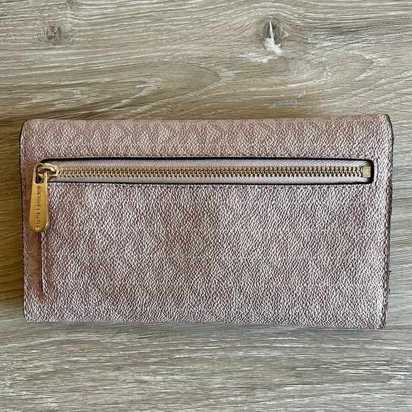 Michael Kors Pink Tri-Fold Large Pebbled Leather Wallet - Picture 2 of 7